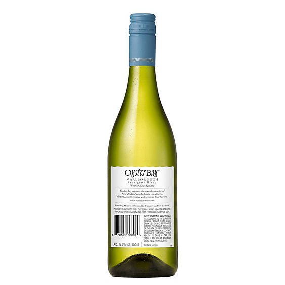 Oyster Bay Wine Sauvignon Blanc Marlborough New Zealand - 750 Ml
