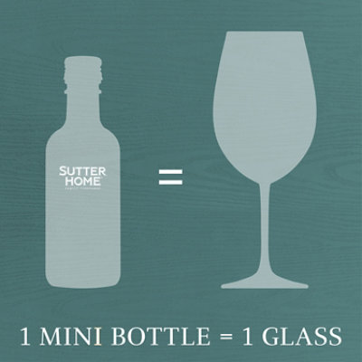 Sutter Home Pinot Grigio White Wine Bottle - 4-187 Ml - Image 5