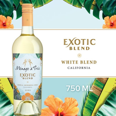 Menage a Trois Exotic White Wine Blend Bottle - 750 Ml - Image 1