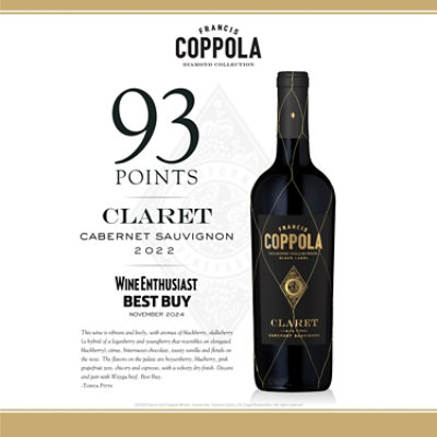 Coppola Diamond Collection Claret Cabernet Sauvignon Red Wine - 750 Ml - Image 3