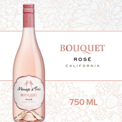 Menage a Trois Bouquet Rose Wine Bottle - 750 Ml - Image 1