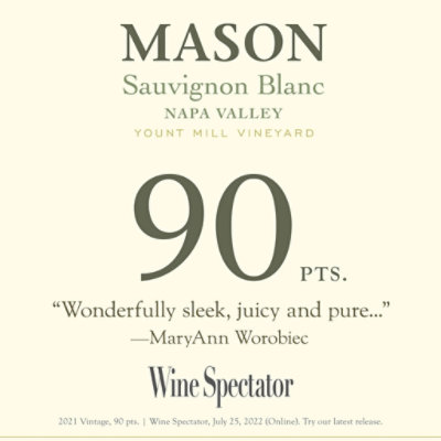 Mason Sauvignon Blanc White Wine Bottle - 750 Ml - Image 3