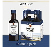 Sutter Home Merlot Red Wine Bottles Multipack - 4-187 Ml