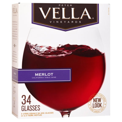 Peter Vella Merlot Red Box Wine - 5 Liter - Image 2