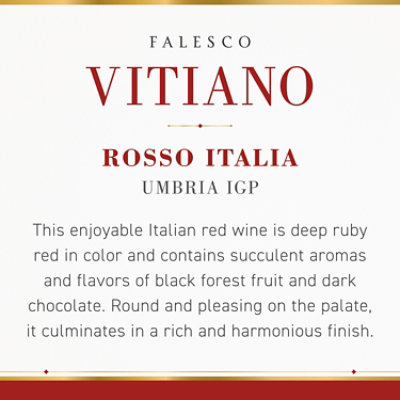Vitiano Falesco Rosso Red Wine - 750 Ml - Image 2