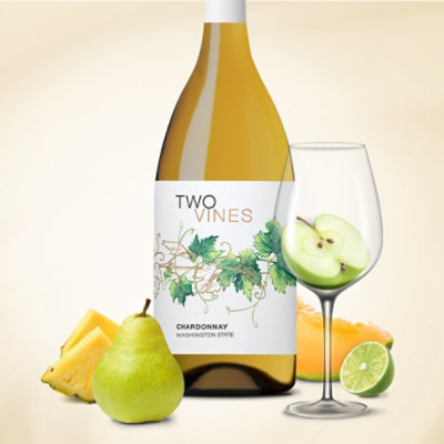 Two Vines Wine Chardonnay - 1.5 Liter - Image 3