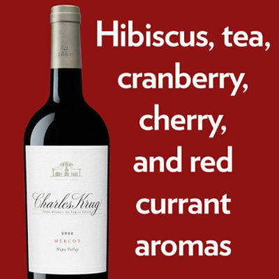Charles Krug Wine Merlot Napa Valley - 750 Ml - Image 2