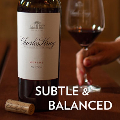 Charles Krug Wine Merlot Napa Valley - 750 Ml - Image 4
