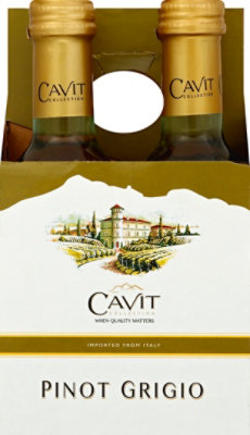 Cavit Pinot Grigio Wine - 4-187 Ml - Image 2