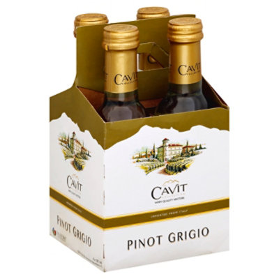 Cavit Pinot Grigio Wine - 4-187 Ml - Image 1