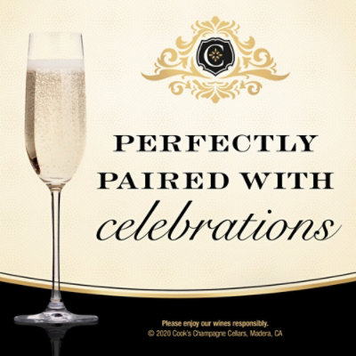 Cook's California Champagne Brut Grand Reserve White Sparkling Wine - 750 Ml - Image 2