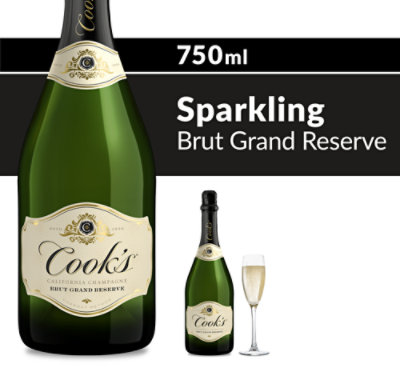 Cooks California Champagne Wine Sparkling Grande Reserve White - 750 Ml