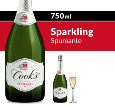 Cooks California Champagne Wine Sparkling White Spumante - 750 Ml