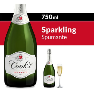 Cooks California Champagne Wine Sparkling White Spumante - 750 Ml