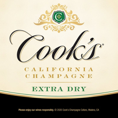 Cook's California Champagne Extra Dry White Sparkling Wine - 750 Ml - Image 5