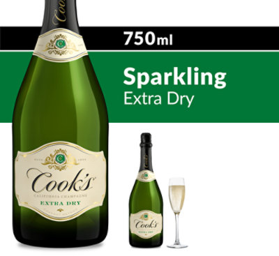 Cook's California Champagne Extra Dry White Sparkling Wine - 750 Ml