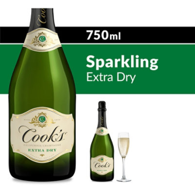 Cooks California Champagne Wine Sparkling White Extra Dry - 750 Ml