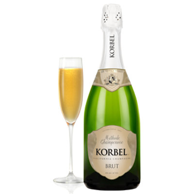 Korbel Brut California Champagne Sparkling Wine 24 Proof In Bottle ...