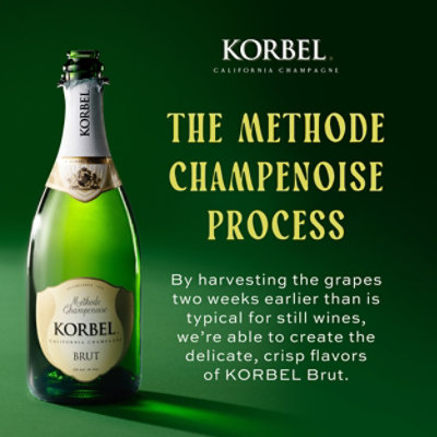 Korbel Brut California Champagne Sparkling Wine 24 Proof In Bottle - 750 Ml - Image 3