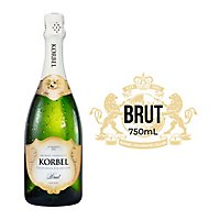 Korbel Brut California Champagne Sparkling Wine 24 Proof Bottle - 750 Ml - Image 1