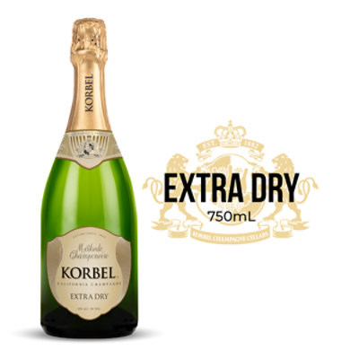 Korbel Extra Dry California Champagne 24 Proof Bottle - 750 Ml - Albertsons