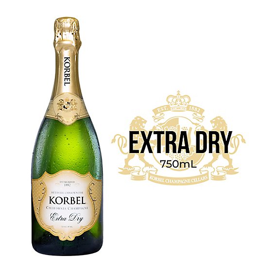 Korbel Extra Dry California Champagne 24 Proof - 750 Ml