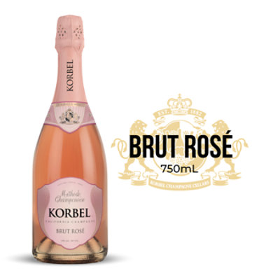 Korbel Brut Rose California Champagne 24 Proof In Bottle - 750 Ml - Image 1