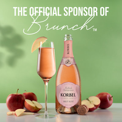 Korbel Brut Rose California Champagne 24 Proof In Bottle - 750 Ml - Image 2
