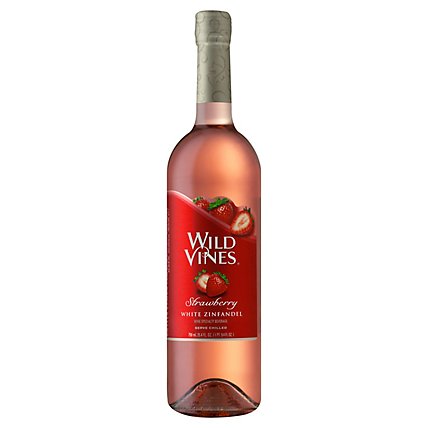 Wild Vines Strawberry White Zinfandel Red Wine - 750 Ml - Image 1