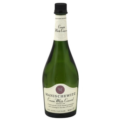 Manischewitz Wine White Kosher Cream White Concord 750 Ml kingsfoodmarkets