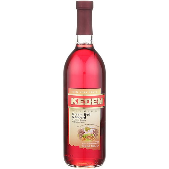 Kedem Cream Red Concord Wine - 750 Ml