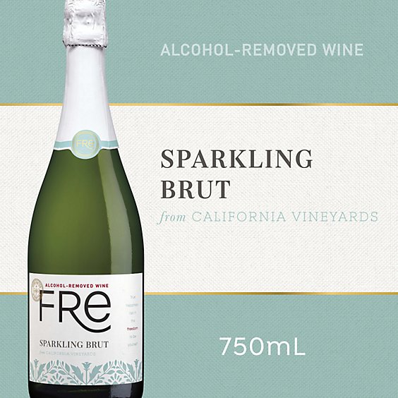 Sutter Home Fre Sparkling Brut Wine Alcohol Removed Bottle - 750 Ml