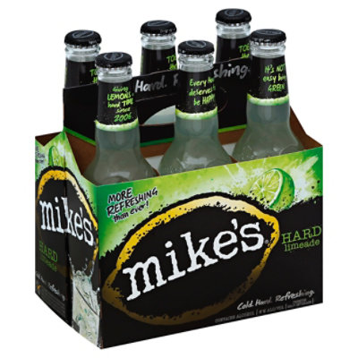 Mikes Malt Beverage Premium Hard Lime In Bottles - 6-11.2 Fl. Oz.