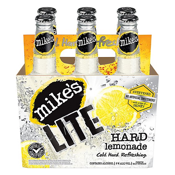 Mikes Hard Beverage Cool Hard Refreshing Lemonade Lite Bottle - 6-11.2 Fl. Oz.
