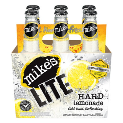 Mikes Hard Beverage Cool Hard Refreshing Lemonade Lite Bottle - 6-11.2 Fl. Oz.