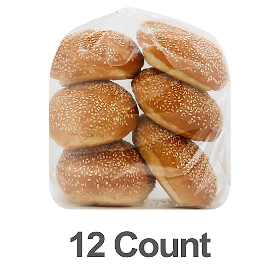 Bakery Rolls Dinner With Sesame Seeds - 12 Count