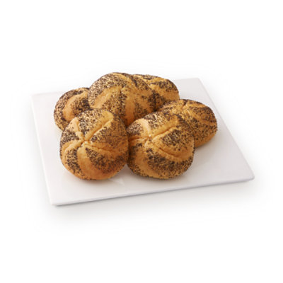 Bakery Rolls Kaiser Poppy Seed - 6 Count - Image 1