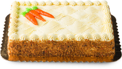 Bakery Cake 1/4 Sheet Carrot Decorated - Each