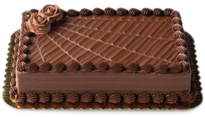 Bakery Cake 1/4 Sheet Chocolate Iced Decorated Each