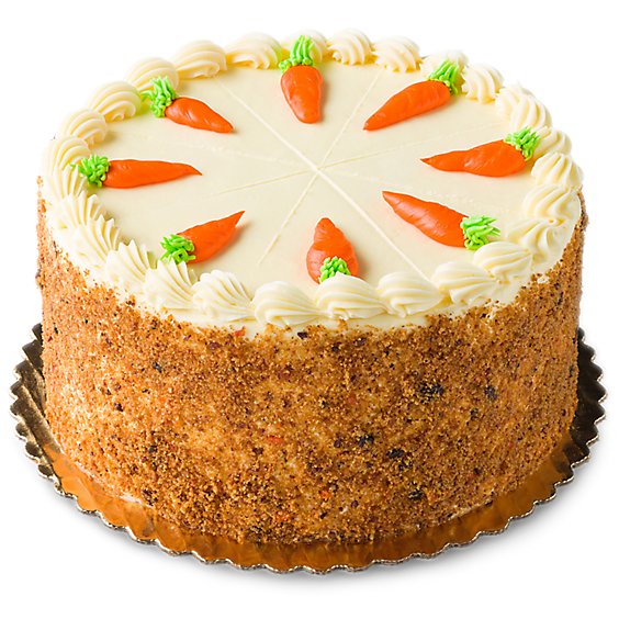 Bakery Cake 8 Inch 2 Layer Carrot - Each