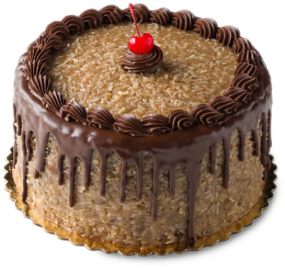 Bakery Cake 8 Inch 2 Layer German Chocolate - Each - Image 1