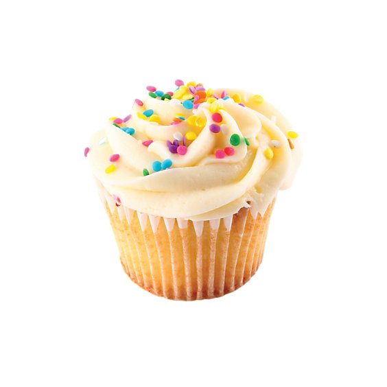 Bakery Cupcake Cake Single Serve White - Each (200 Cal)