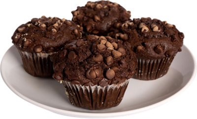 Chocolate Muffins - 4 Count - Image 1