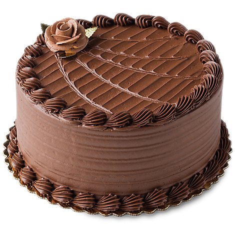Bakery Cake 8 Inch 2 Layer Chocolate Iced - Unit