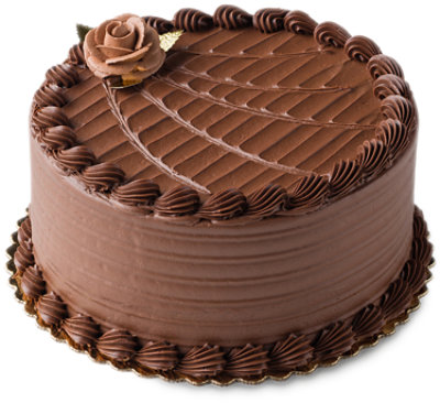Bakery Cake 8 Inch 2 Layer Chocolate Iced - Unit