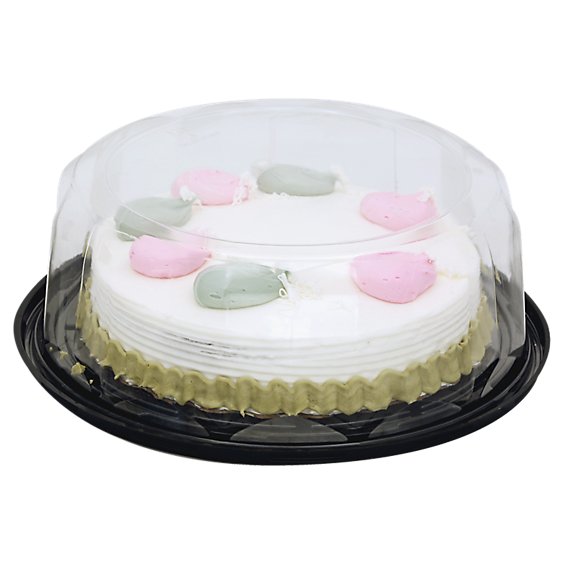 Bakery Cake White 1 Layer White Iced Holiday - Each