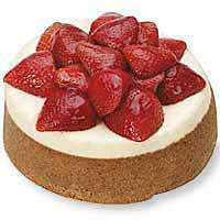 Bakery Cake Cheesecake 7 Inch Fresh Strawberry Top - Each
