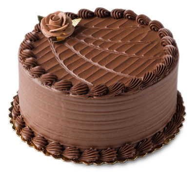 Bakery Cake 8 Inch 2 Layer Chocolate Truffle Iced - Each - Image 1