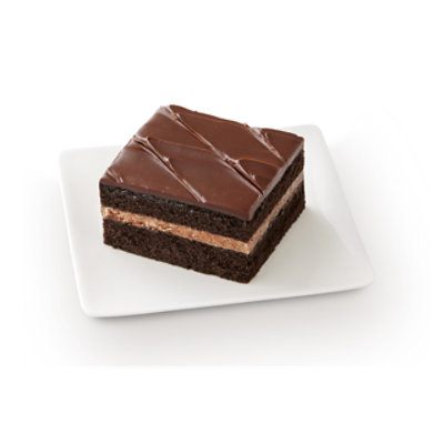 Fresh Baked Chocolate Fudge Iced Slice Cake - Each (780 Cal)