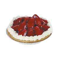 Bakery Pie Strawberry Fresh Custard 9 Inch - Each